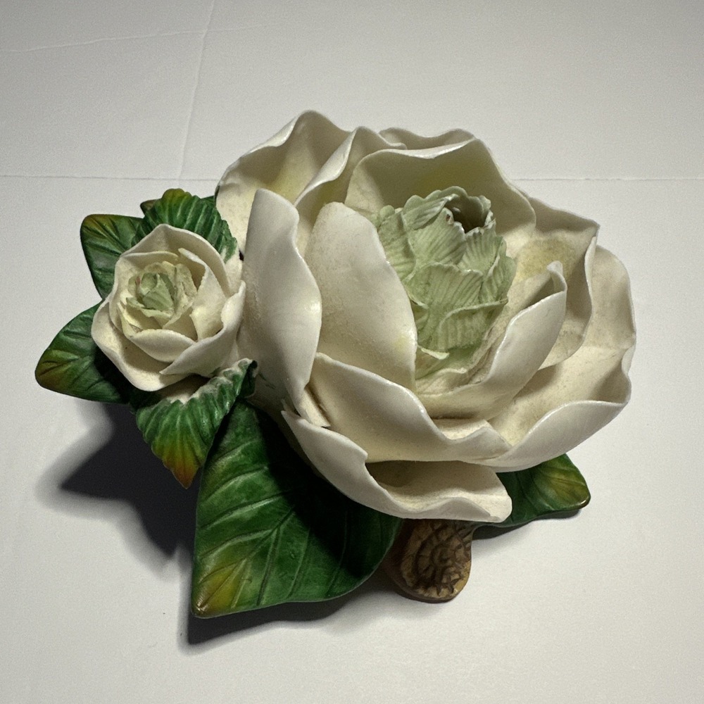 Magnolia Ceramic Bisque Floral Table Top Decorative Arrangement